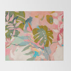 tropical home jungle abstract Throw Blanket Gallery Image 2