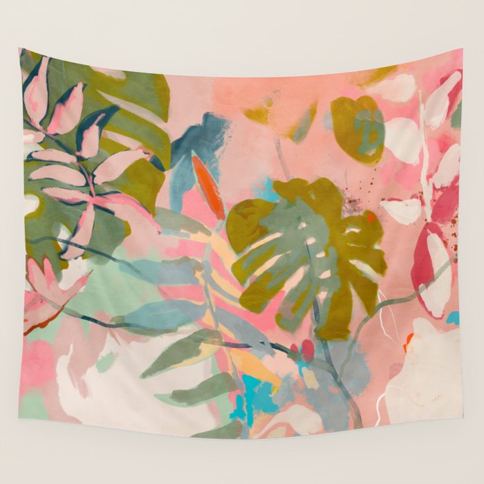 tropical home jungle abstract Wall Tapestry Gallery Image 4