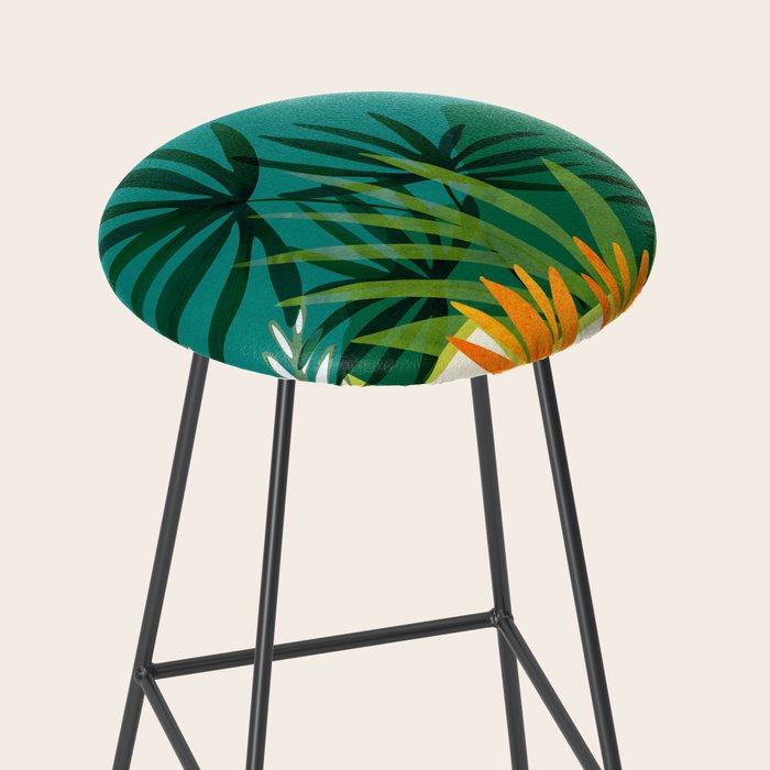 Tropical Moonlight Night Scene Stool Gallery Image 2