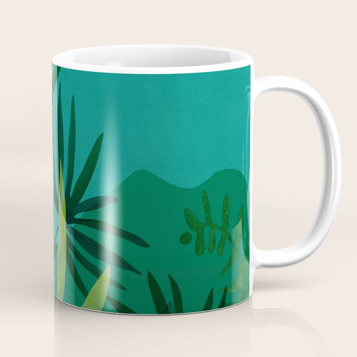Tropical Moonlight Night Scene Coffee Mug Gallery Image 1