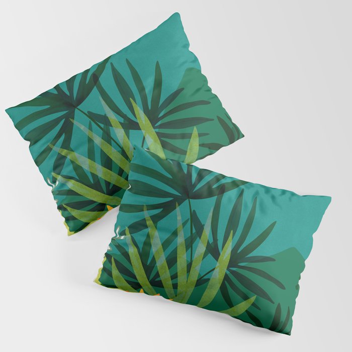 Tropical Moonlight Night Scene Pillow Sham Gallery Image 3