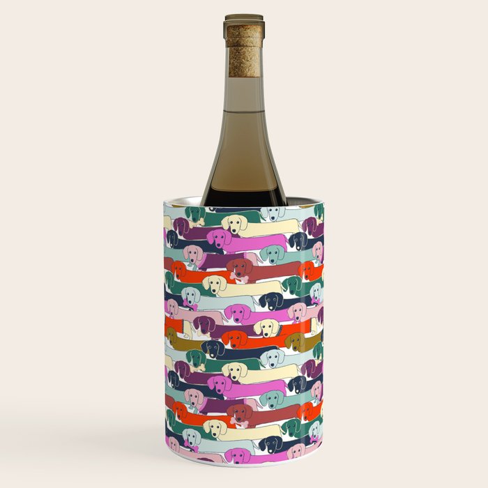 colored doggie pattern Wine Chiller Gallery Image 3