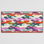 colored doggie pattern Desk Mat Gallery Image 3