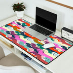 colored doggie pattern Desk Mat Gallery Image 2
