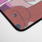 colored doggie pattern Desk Mat Gallery Image 4