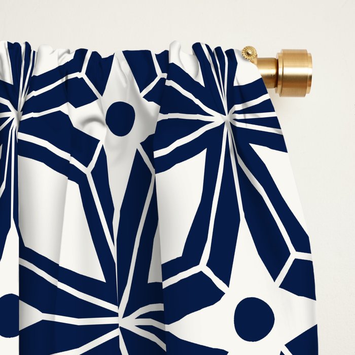 Starburst - Navy Window Curtain Gallery Image 2