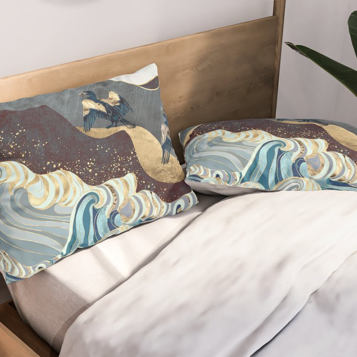 Metallic Waves Pillow Sham Gallery Image 2