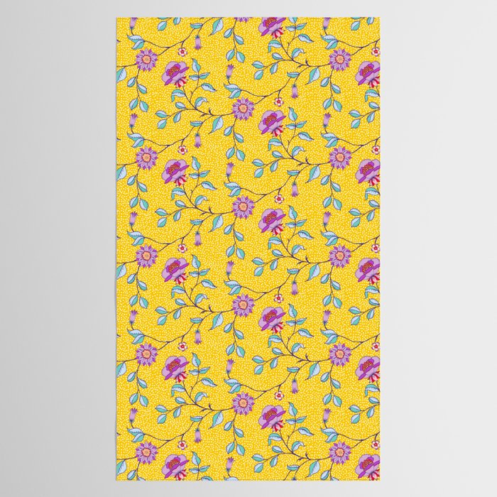 Vibrant Vintage Blooms Tablecloth Gallery Image 2