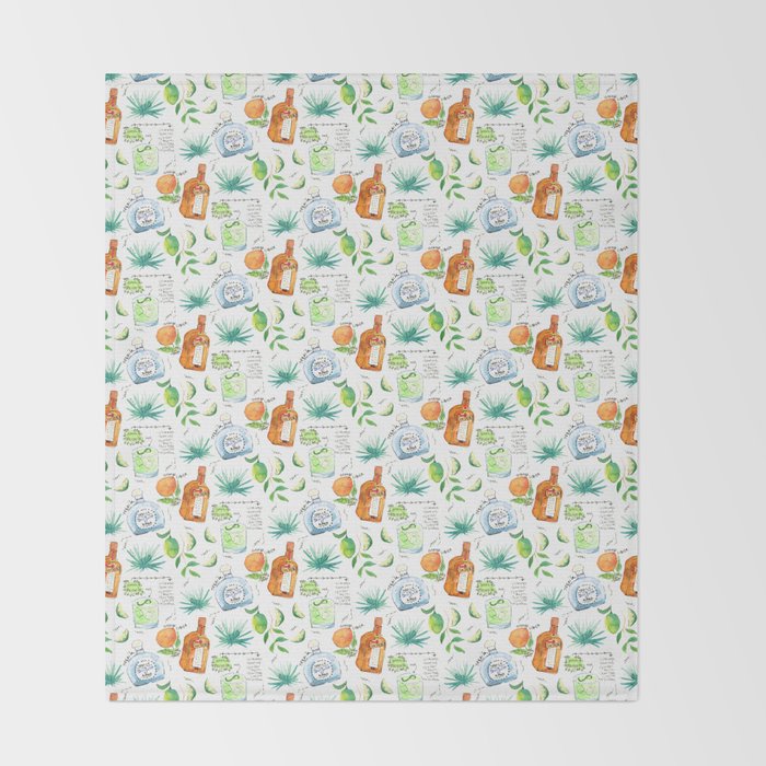 Classic Margarita Cocktail Recipe Throw Blanket Gallery Image 2