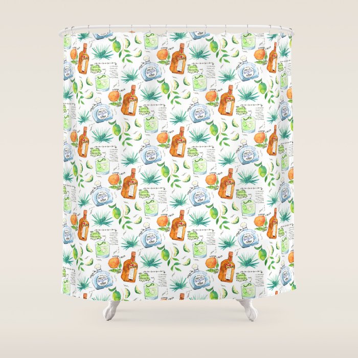 Classic Margarita Cocktail Recipe Shower Curtain Gallery Image 1