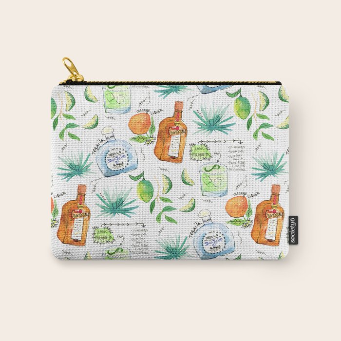 Classic Margarita Cocktail Recipe Carry All Pouch Gallery Image 1