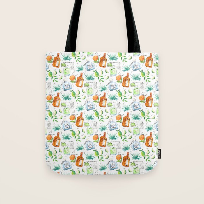 Classic Margarita Cocktail Recipe Tote Bag Gallery Image 1