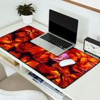 Grandma's Red Flowers Desk Mat Gallery Image 2
