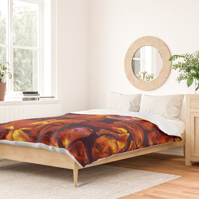 Grandma's Red Flowers Duvet Cover Gallery Image 2