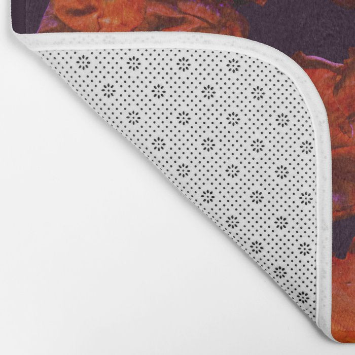 Grandma's Red Flowers Bath Mat Gallery Image 2