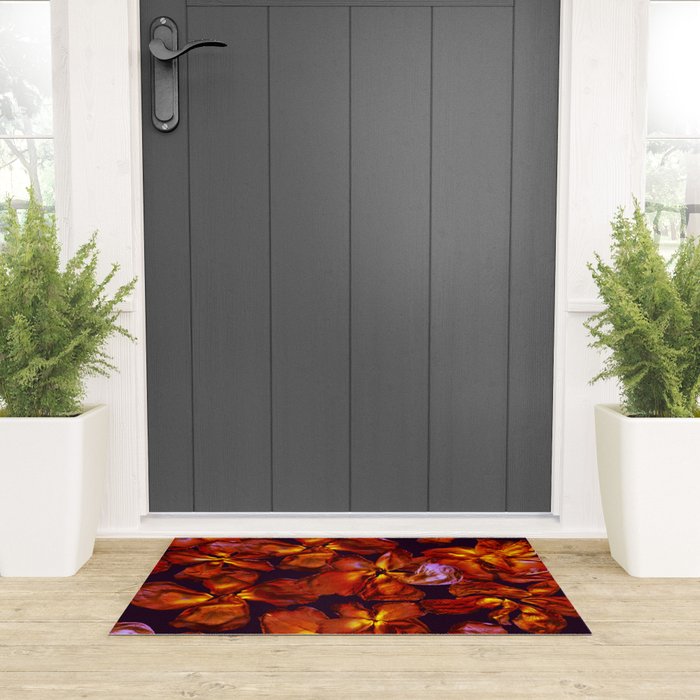 Grandma's Red Flowers Welcome Mat Gallery Image 3