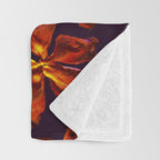Grandma's Red Flowers Throw Blanket Gallery Image 3