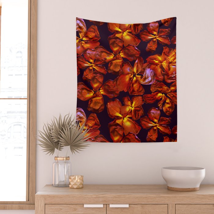 Grandma's Red Flowers Wall Tapestry Gallery Image 2