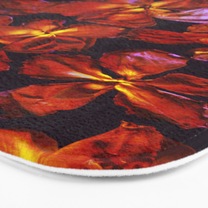 Grandma's Red Flowers Bath Mat Gallery Image 3