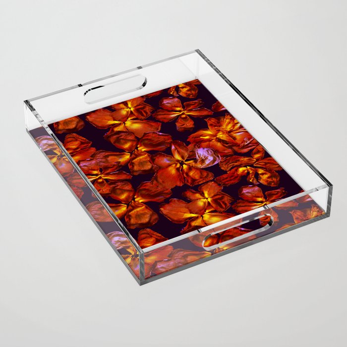 Grandma's Red Flowers Acrylic Tray Gallery Image 1