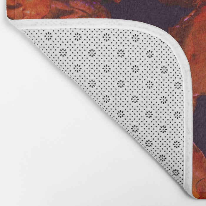 Grandma's Red Flowers Bath Mat Gallery Image 2