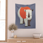 Whimsy Rhinoceros Wall Tapestry Gallery Image 2