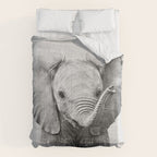 Baby Elephant - Black & White Comforter Gallery Image 6