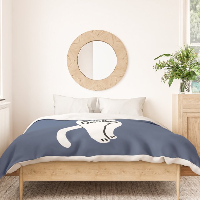 Stay Curious Cat Duvet Cover Gallery Image 3
