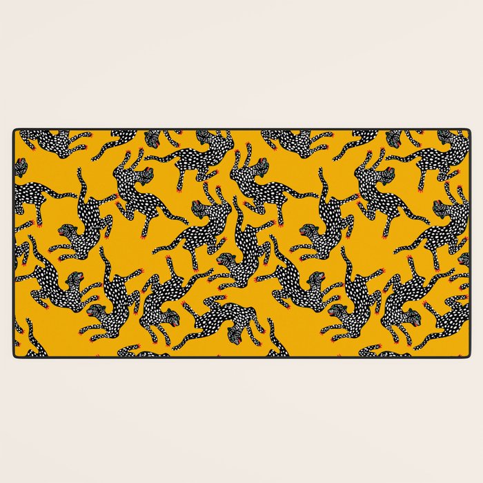 Bold cheetah dance Desk Mat Gallery Image 3