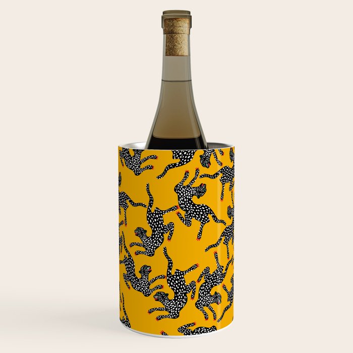 Bold cheetah dance Wine Chiller Gallery Image 2