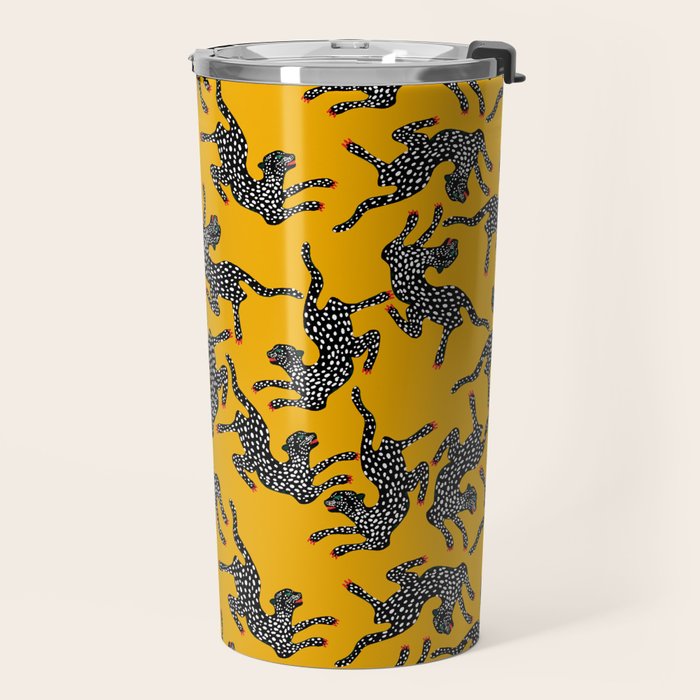 Bold cheetah dance Travel Mug Gallery Image 2