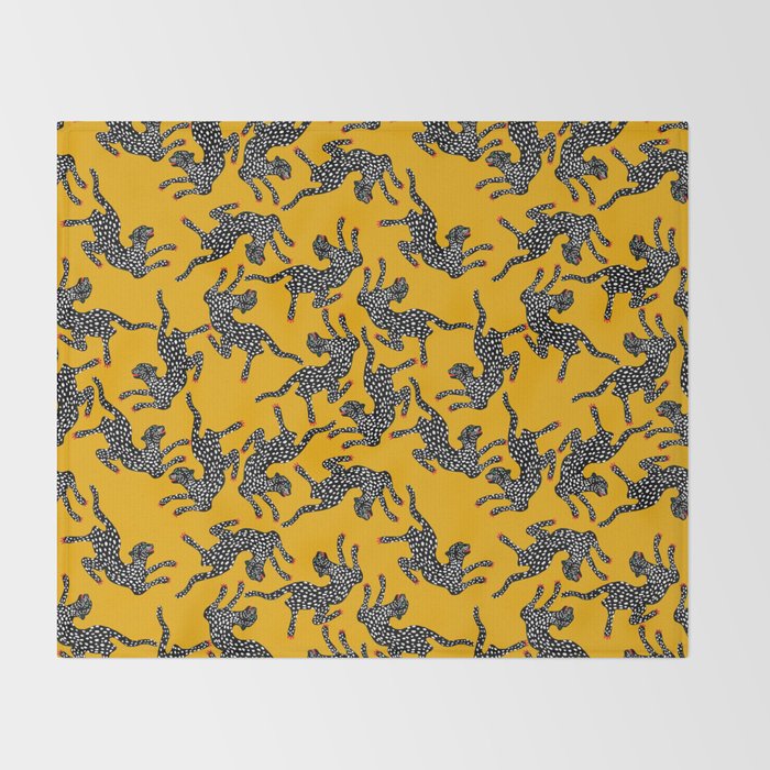 Bold cheetah dance Throw Blanket Gallery Image 2