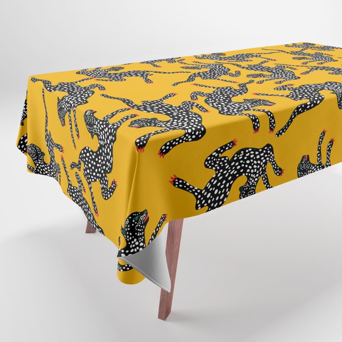 Bold cheetah dance Tablecloth Gallery Image 1