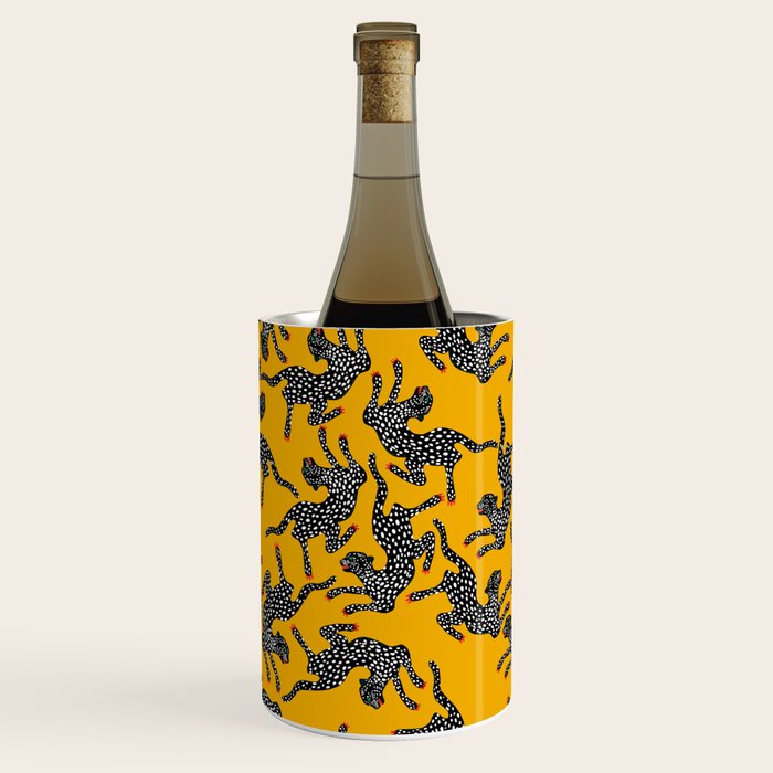 Bold cheetah dance Wine Chiller Gallery Image 1
