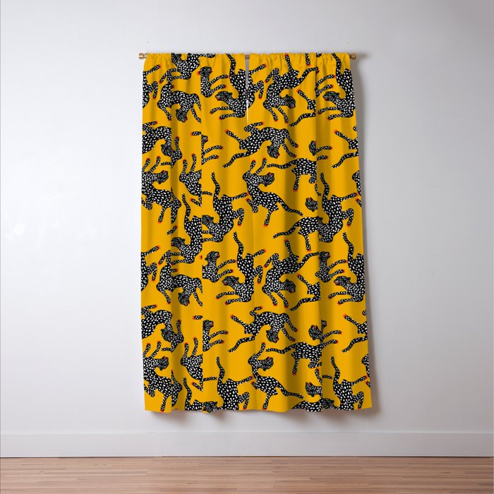 Bold cheetah dance Window Curtain Gallery Image 3