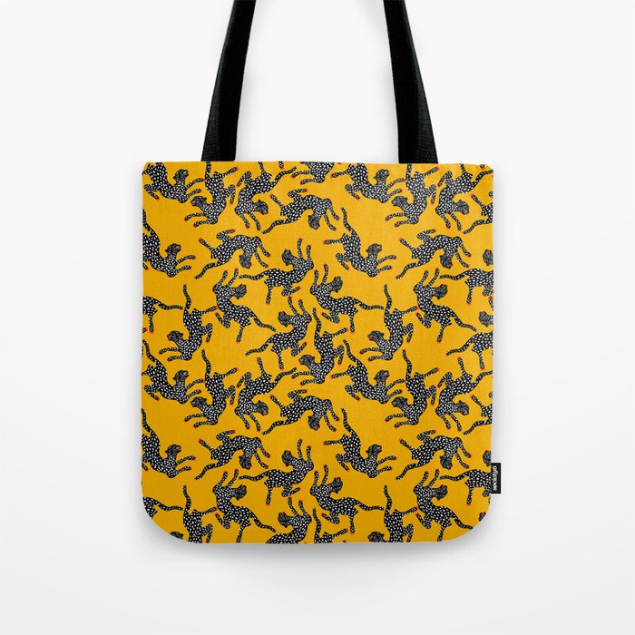 Bold cheetah dance Tote Bag Gallery Image 1