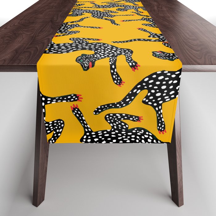 Bold cheetah dance Table Runner Gallery Image 1