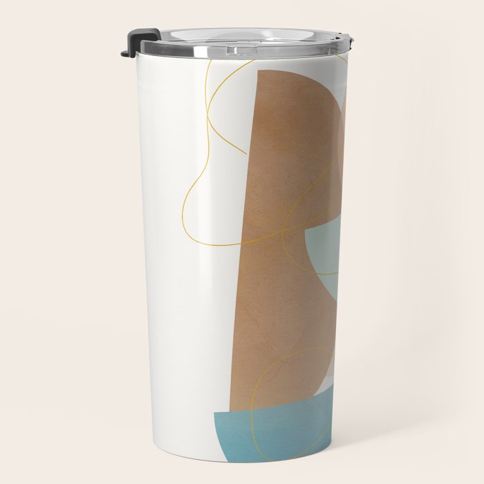 Soft Abstract Shapes 18 Travel Mug Gallery Image 3