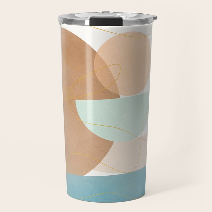 Soft Abstract Shapes 18 Travel Mug Gallery Image 1