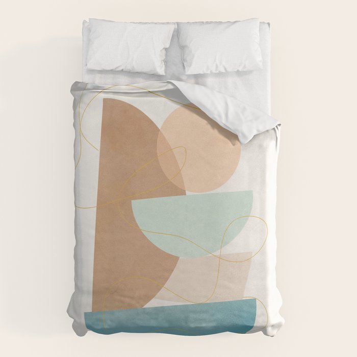 Soft Abstract Shapes 18 Duvet Cover Gallery Image 1
