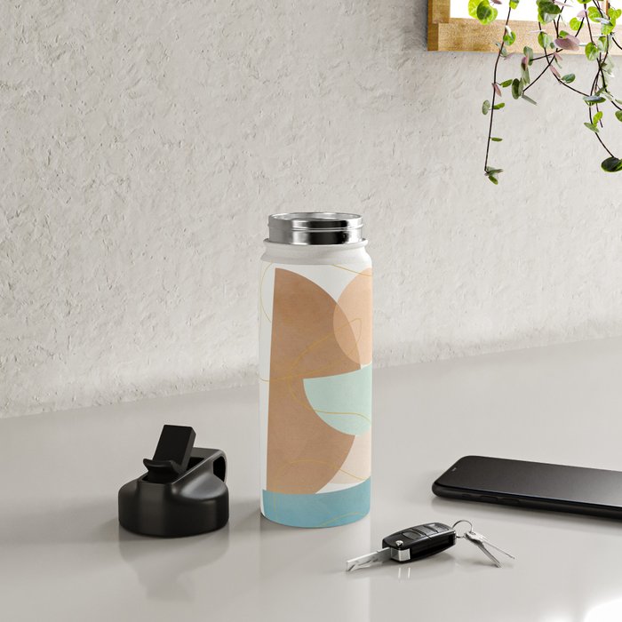 Soft Abstract Shapes 18 Water Bottle Gallery Image 4