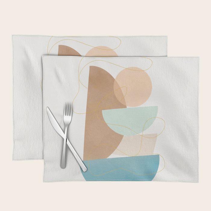 Soft Abstract Shapes 18 Placemat Gallery Image 1