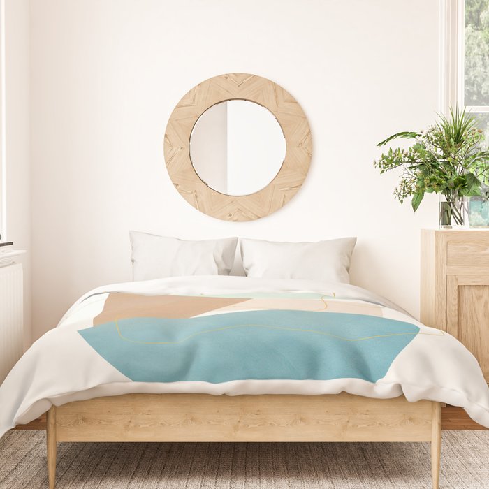 Soft Abstract Shapes 18 Duvet Cover Gallery Image 3