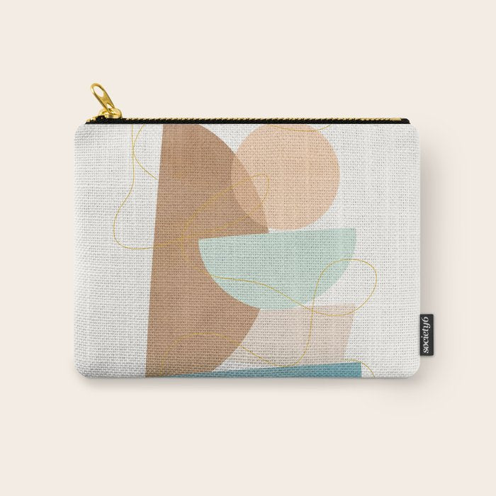 Soft Abstract Shapes 18 Carry All Pouch Gallery Image 1