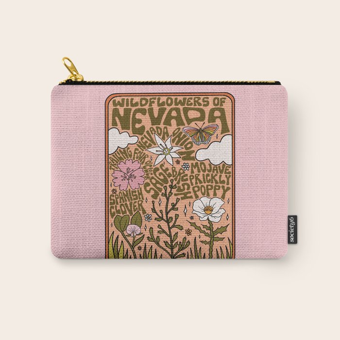 Nevada Wildflowers Carry All Pouch Gallery Image 1