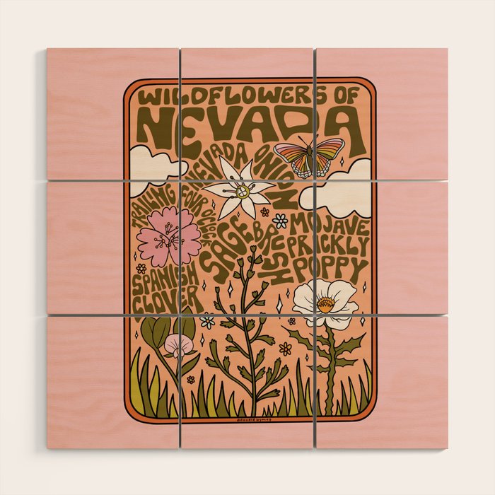 Nevada Wildflowers Wood Wall Art Gallery Image 1