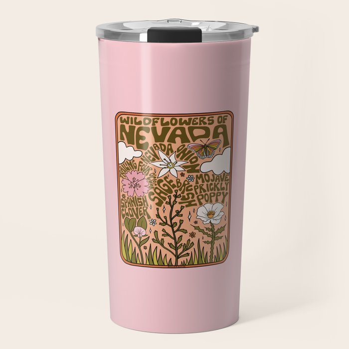Nevada Wildflowers Travel Mug Gallery Image 1