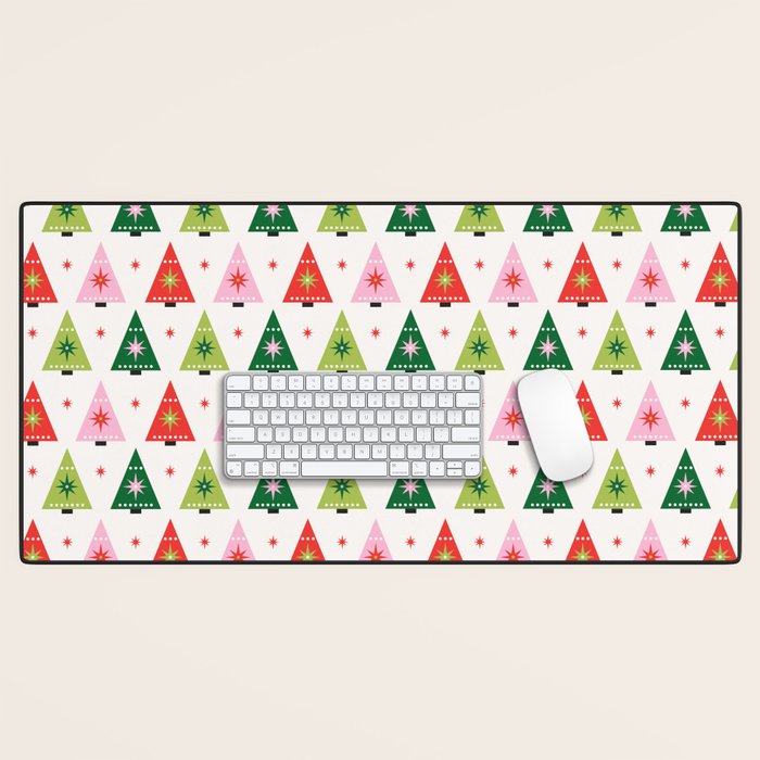 Merry Christmas Tree Desk Mat Gallery Image 1
