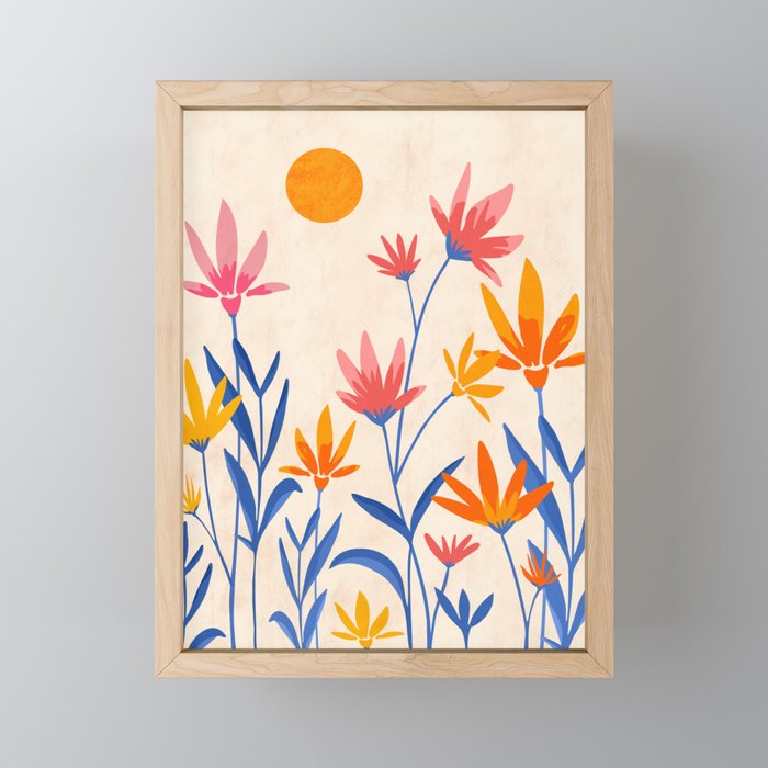 Wild Cosmos Floral Mini Art Print Gallery Image 1