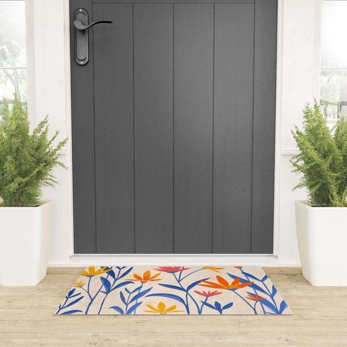 Wild Cosmos Floral Welcome Mat Gallery Image 3